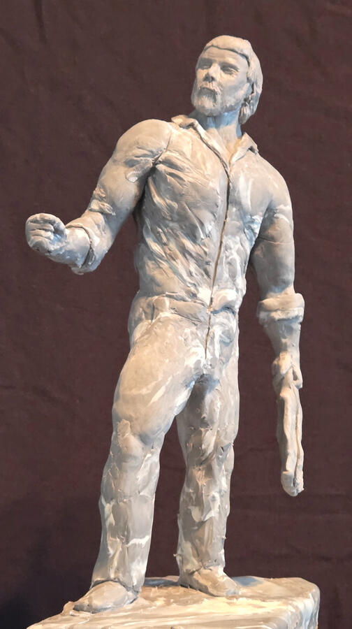 AEN MISHKAMAKAYT (in progress) – One-eighth scale maquette. Polymer clay. (24 cm x 15 cm x 13 cm)